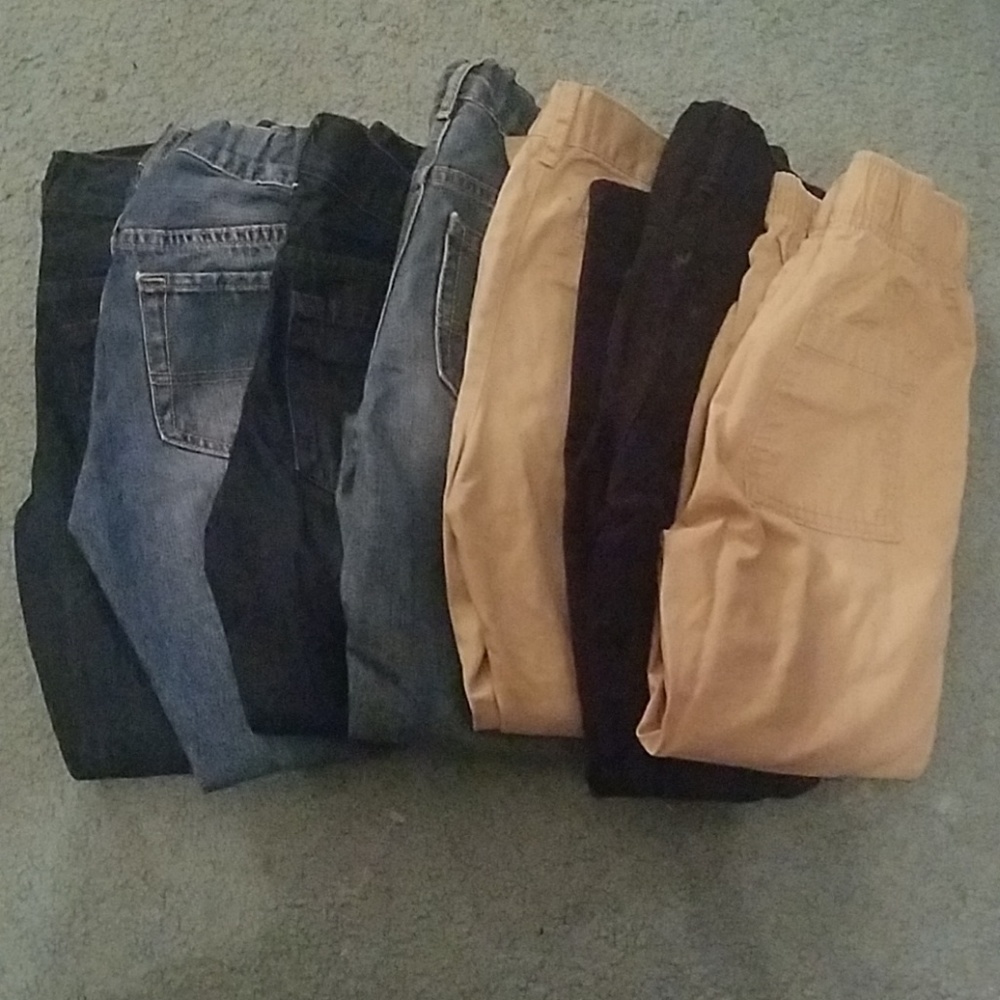 Skinny jeans and khakis
